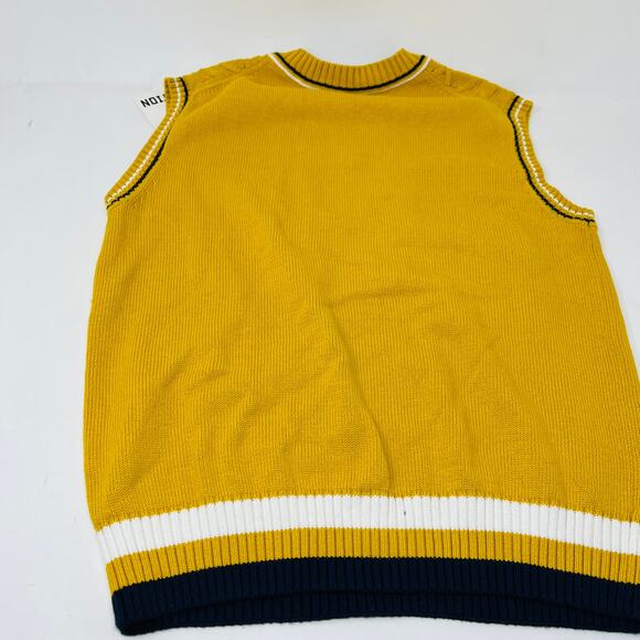 NEW! Kid Nation Sweater Vest Knit Sleeveless Mustard - L - Picture 2 of 3